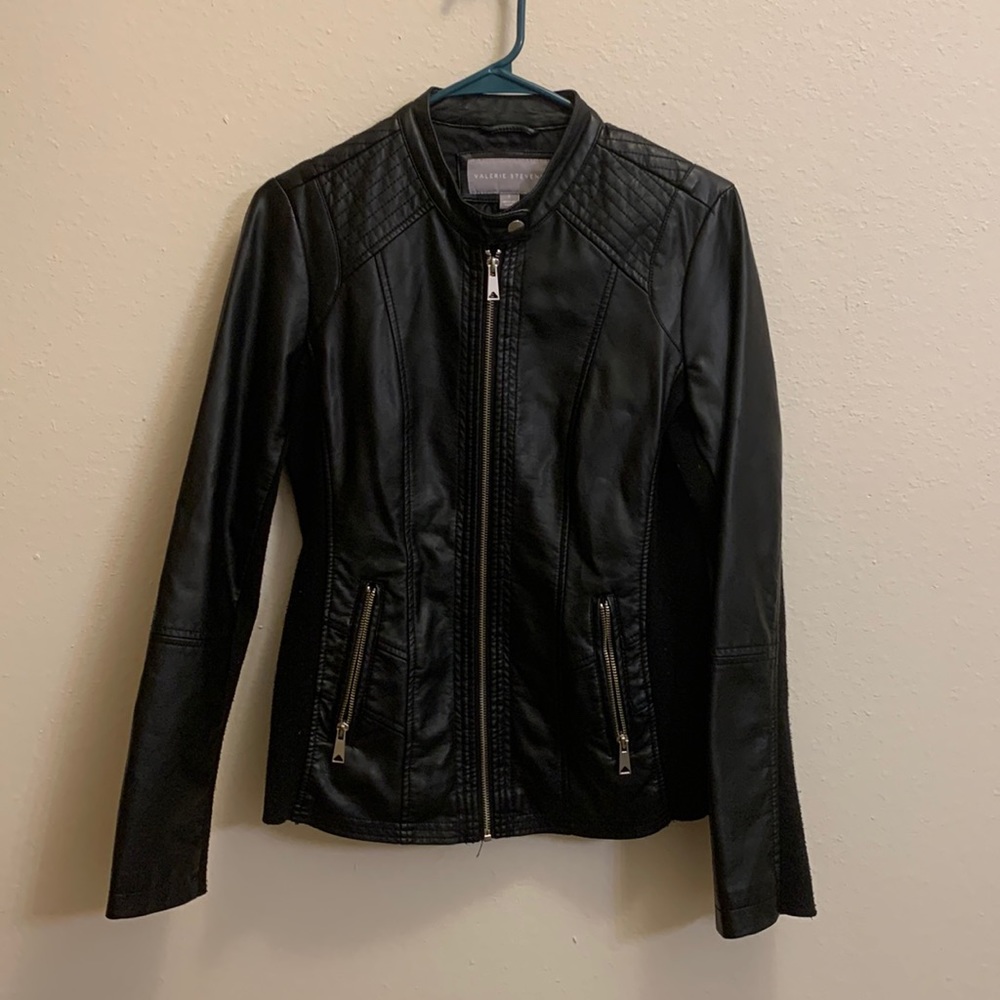 Black leather jacket